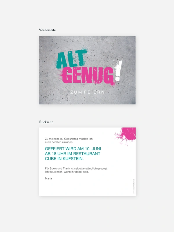 Geburtstagseinladung Streetart