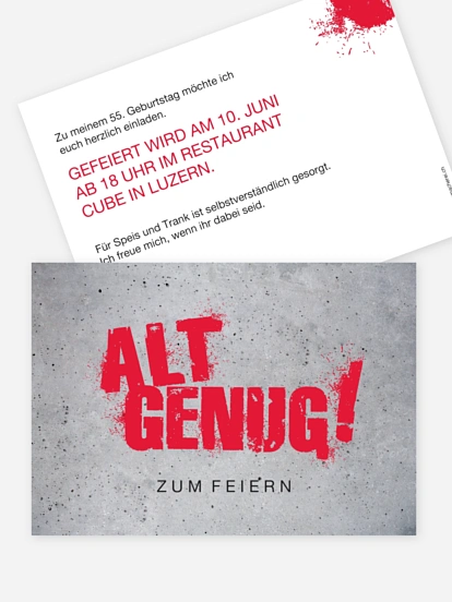 Geburtstagseinladung Streetart