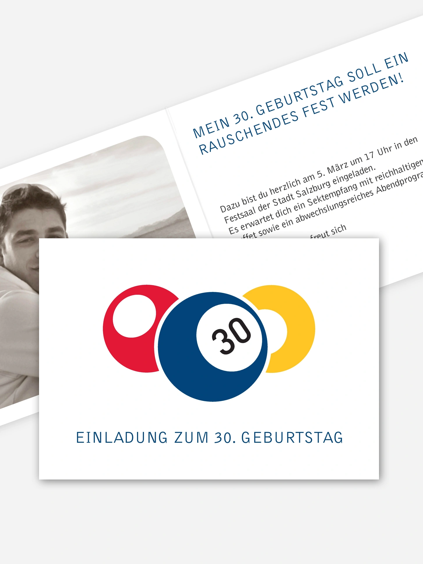 Einladung 30. Geburtstag Billard