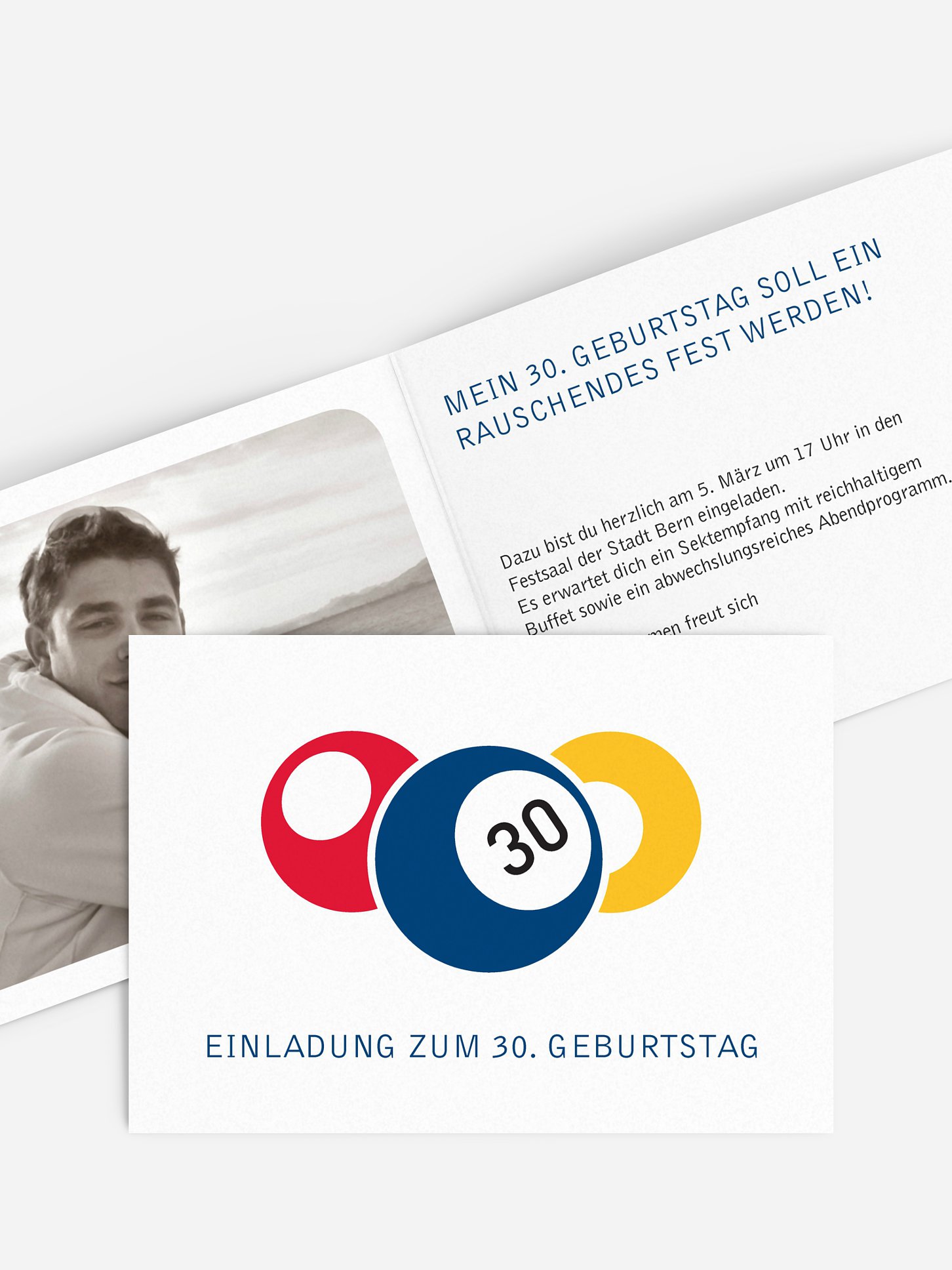 Einladung 30. Geburtstag Billard