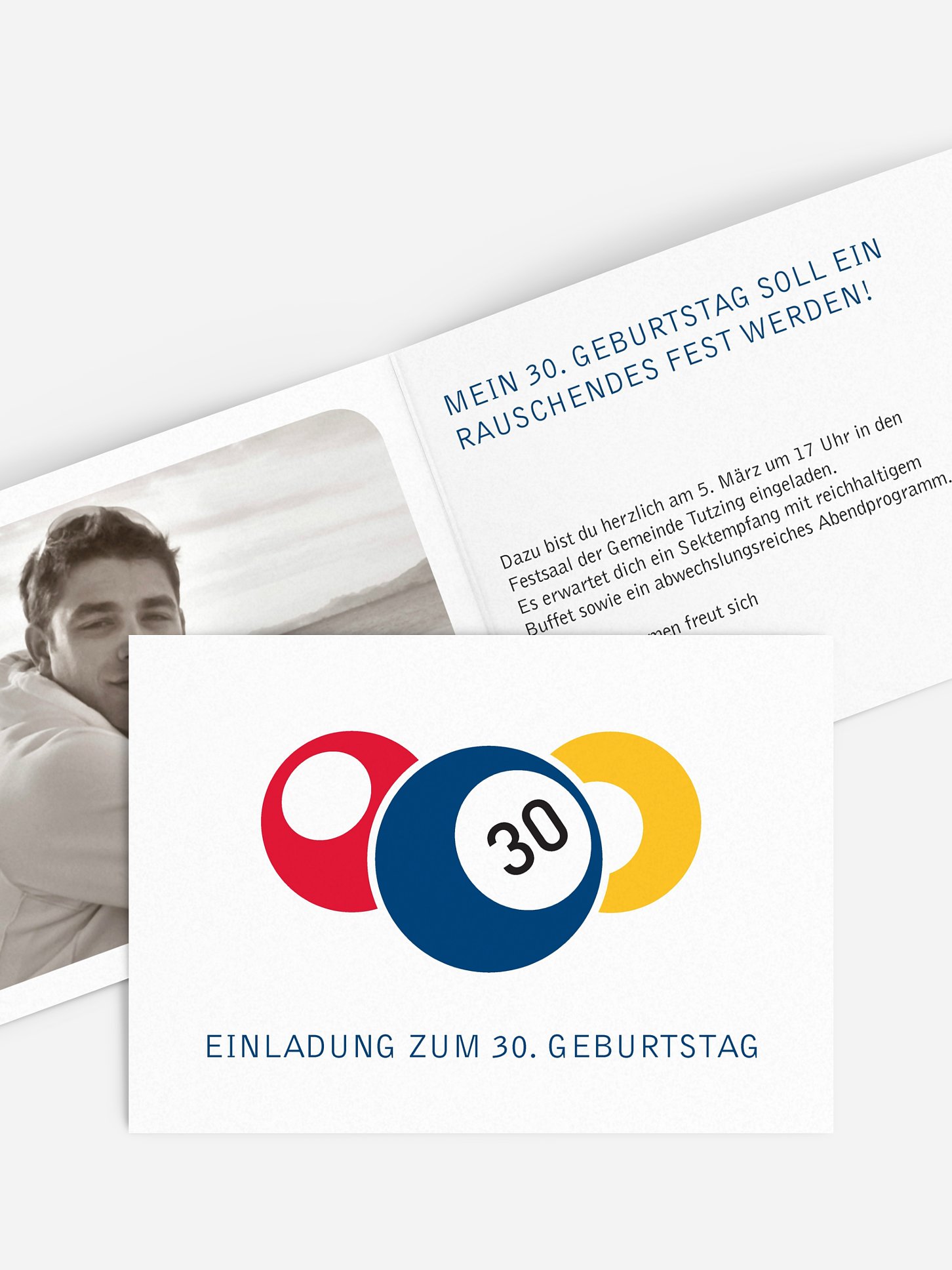 Einladung 30. Geburtstag Billard