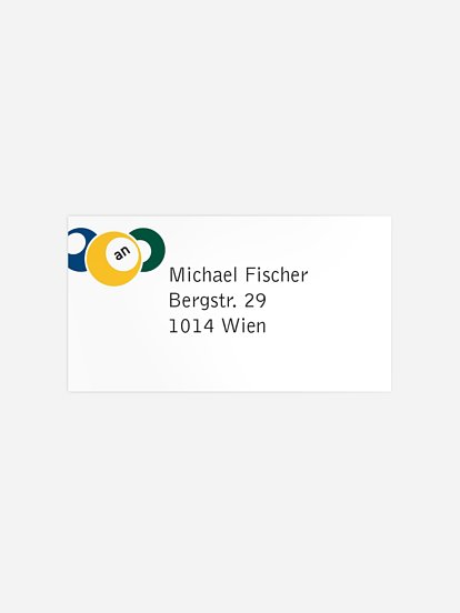 Empfängeraufkleber Geburtstag Billard