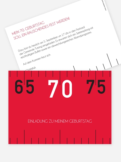Einladung 70. Geburtstag Angemessen