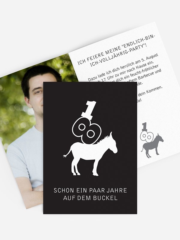 Einladung 18. Geburtstag Nimm´s leicht