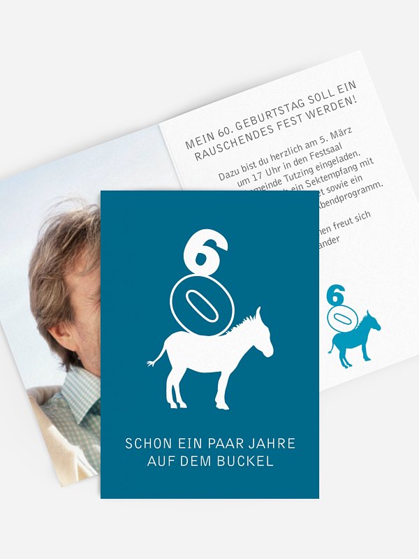 Einladung 60. Geburtstag Nimm´s leicht