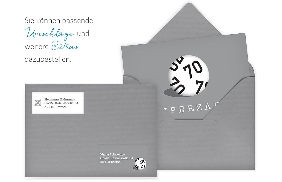 Einladung 70. Geburtstag Superzahl
