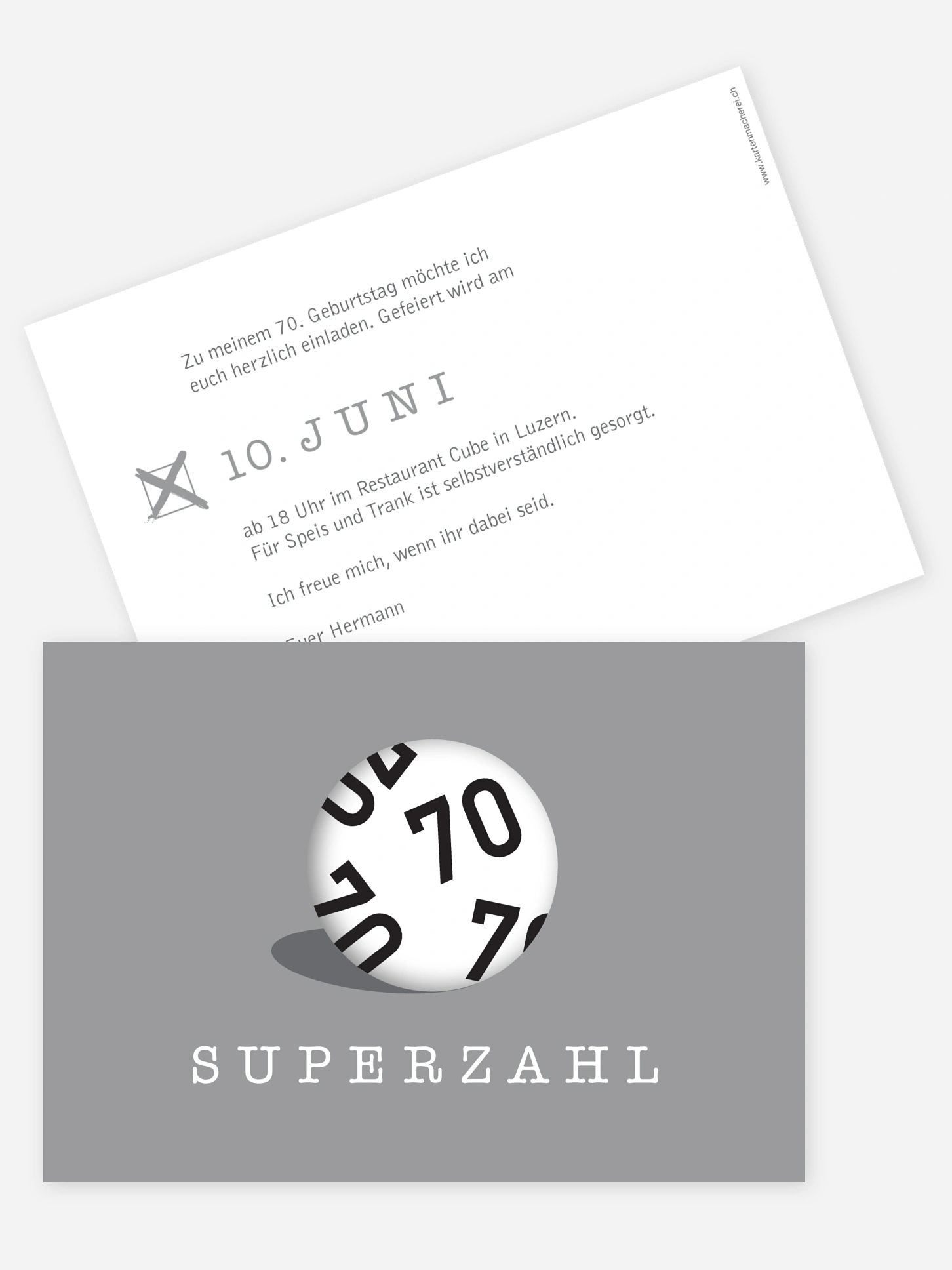 Einladung 70. Geburtstag Superzahl