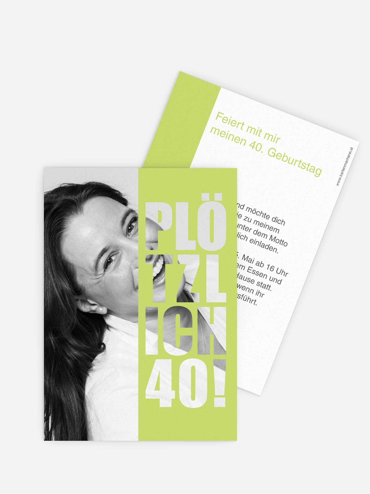 Einladung 40. Geburtstag Plötzlich