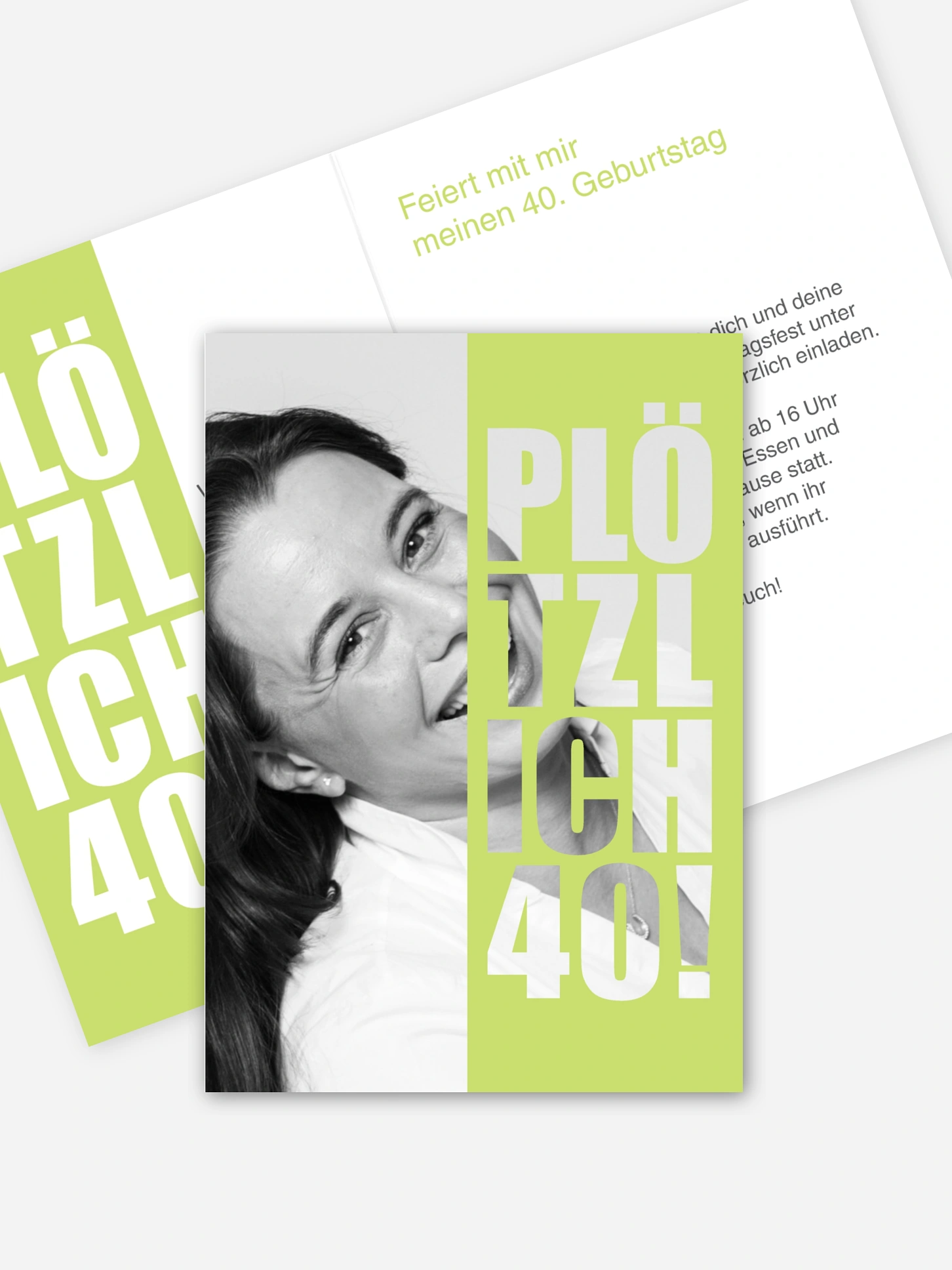 Einladung 40. Geburtstag Plötzlich