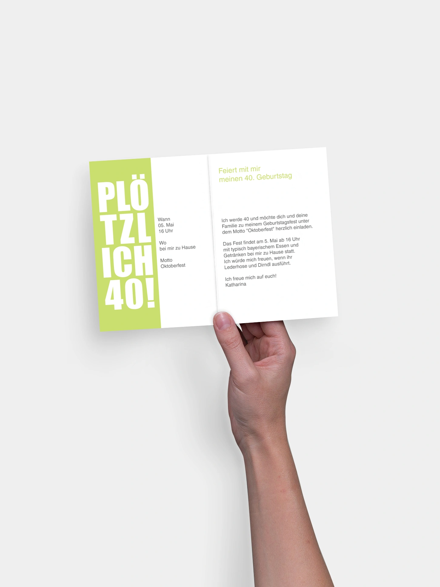 Einladung 40. Geburtstag Plötzlich