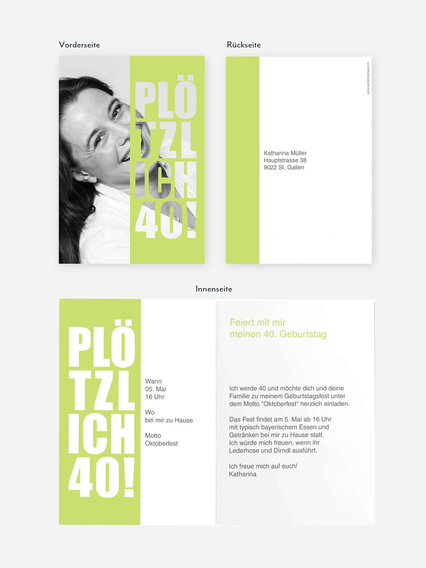 Einladung 40. Geburtstag Plötzlich
