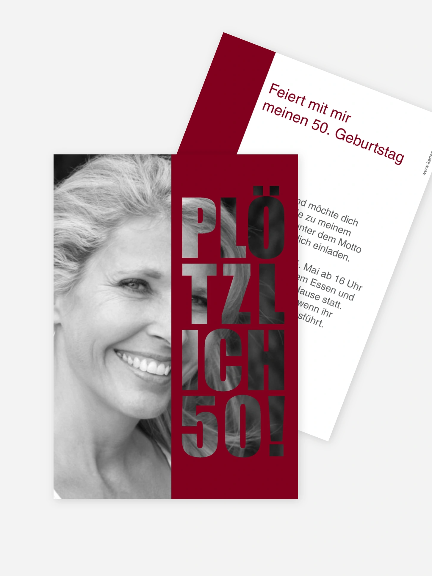 Einladung 50. Geburtstag Plötzlich