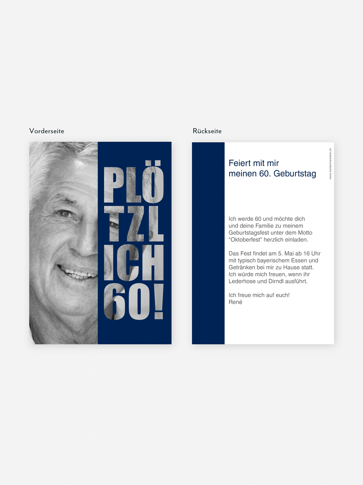 Einladung 60. Geburtstag Plötzlich