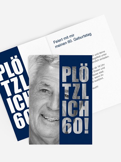 Einladung 60. Geburtstag Plötzlich