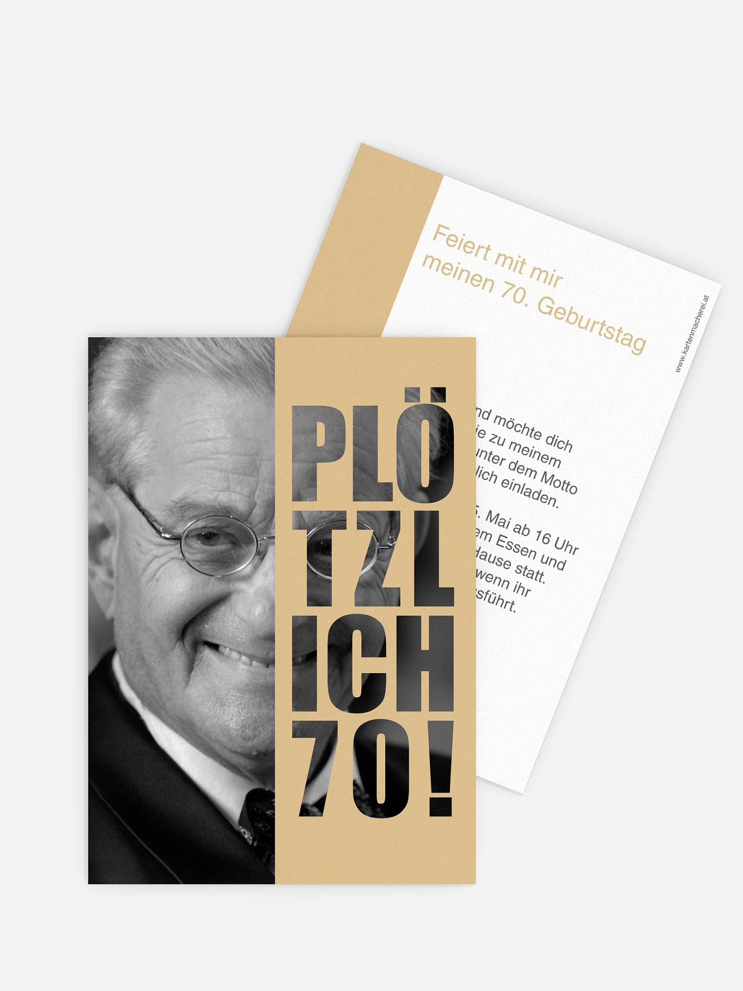 Einladung 70. Geburtstag Plötzlich