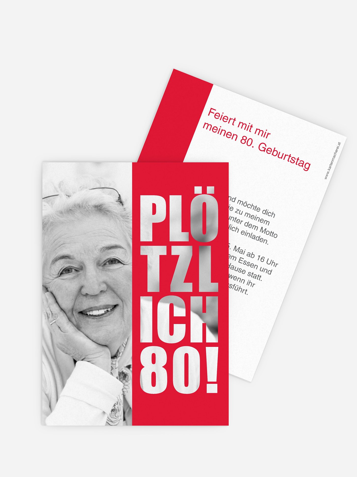 Einladung 80. Geburtstag Plötzlich