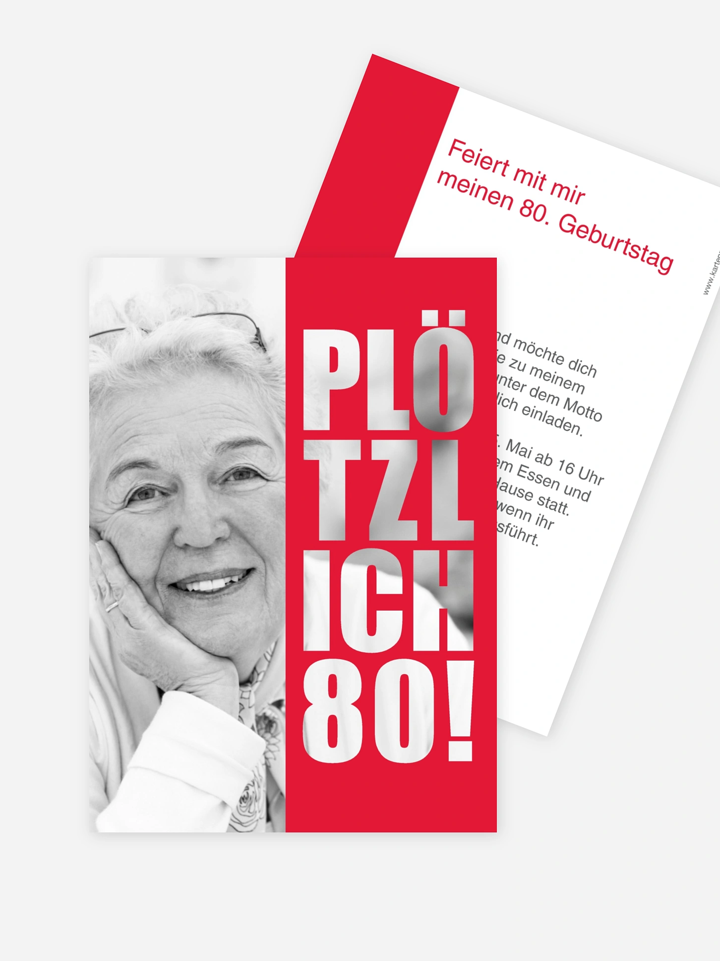 Einladung 80. Geburtstag Plötzlich