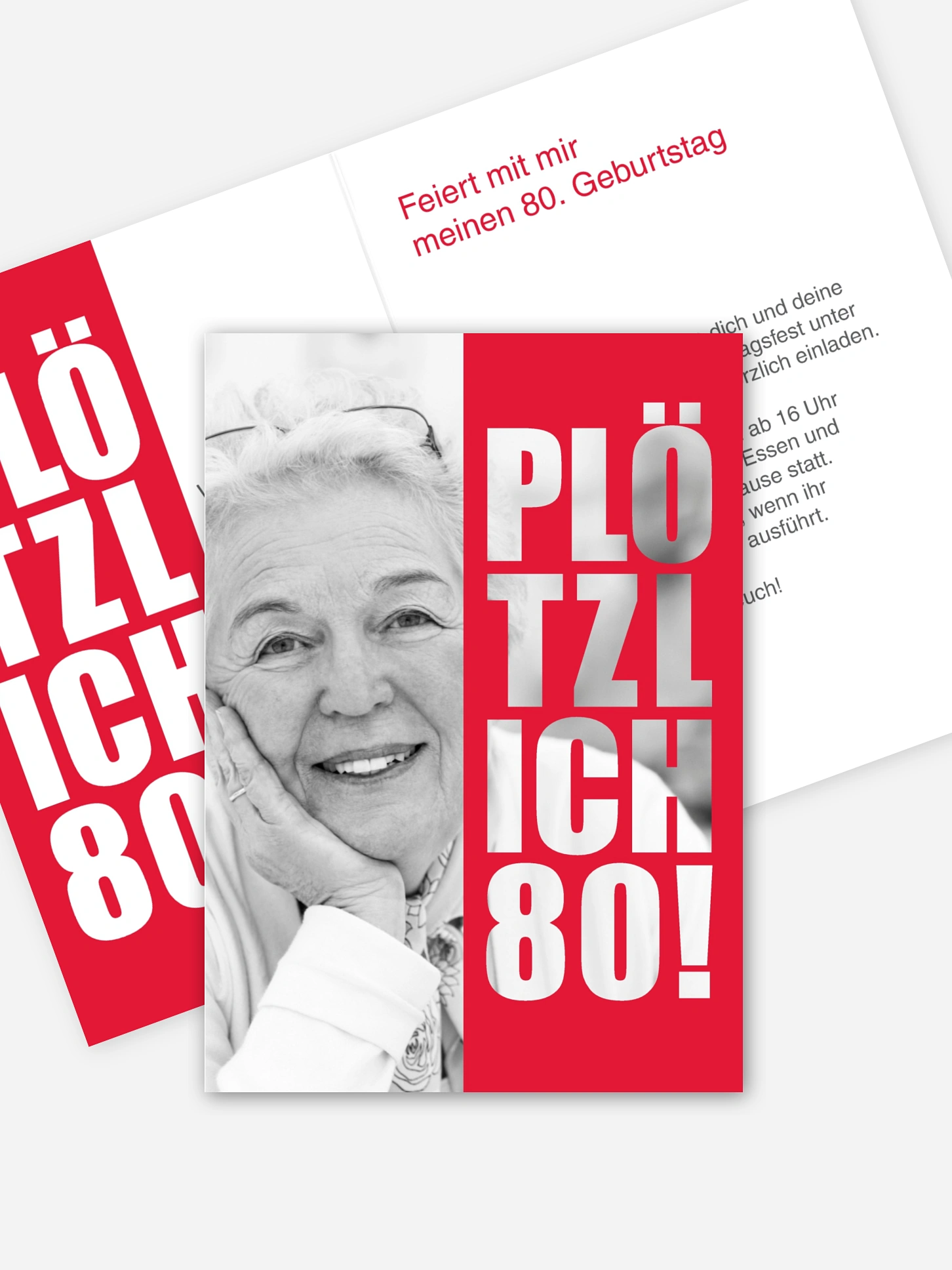 Einladung 80. Geburtstag Plötzlich