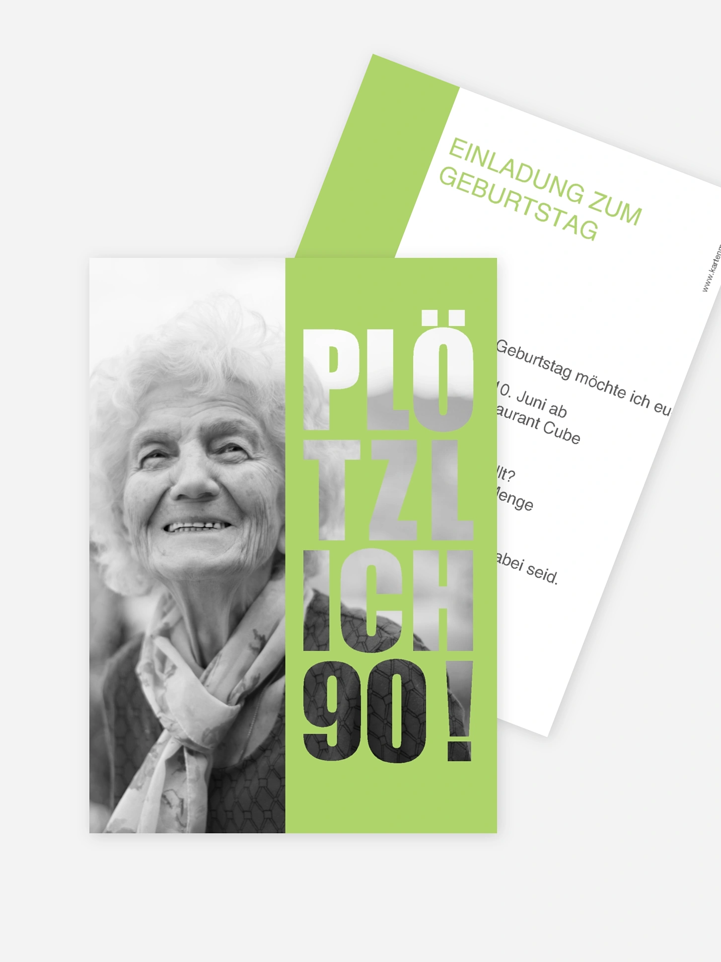 Einladung 90. Geburtstag Plötzlich