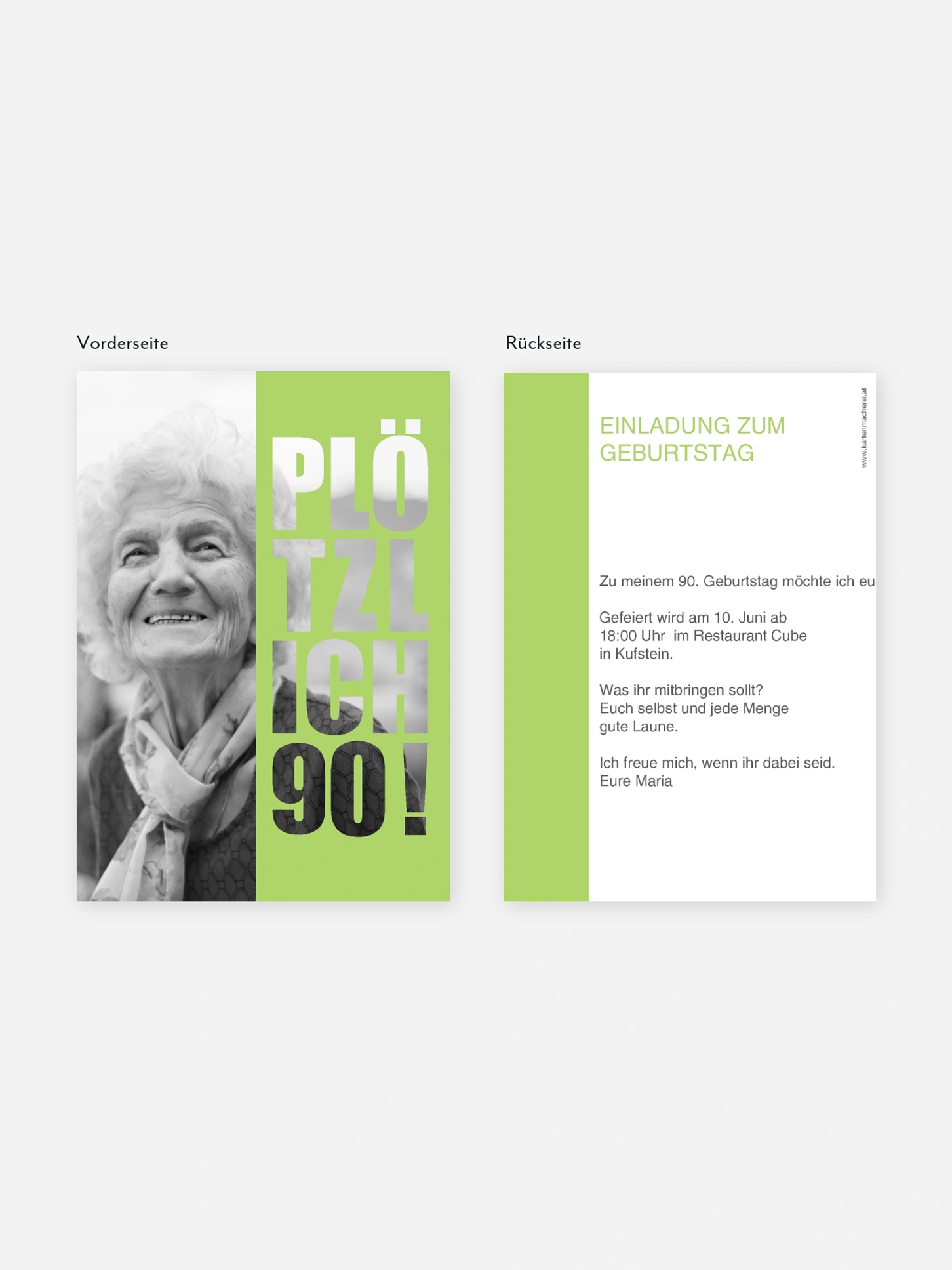 Einladung 90. Geburtstag Plötzlich