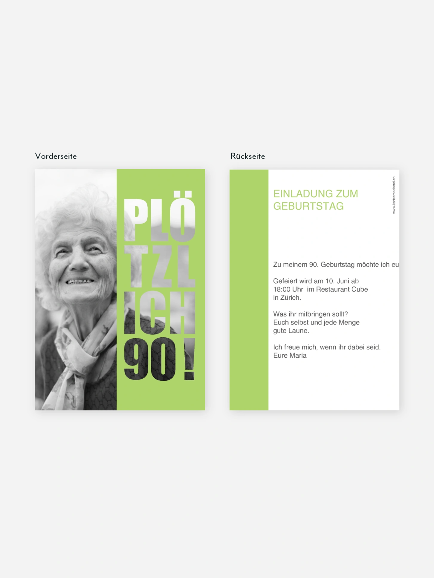 Einladung 90. Geburtstag Plötzlich