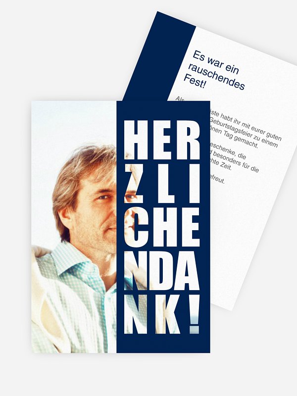 Dankeskarte Geburtstag Plötzlich