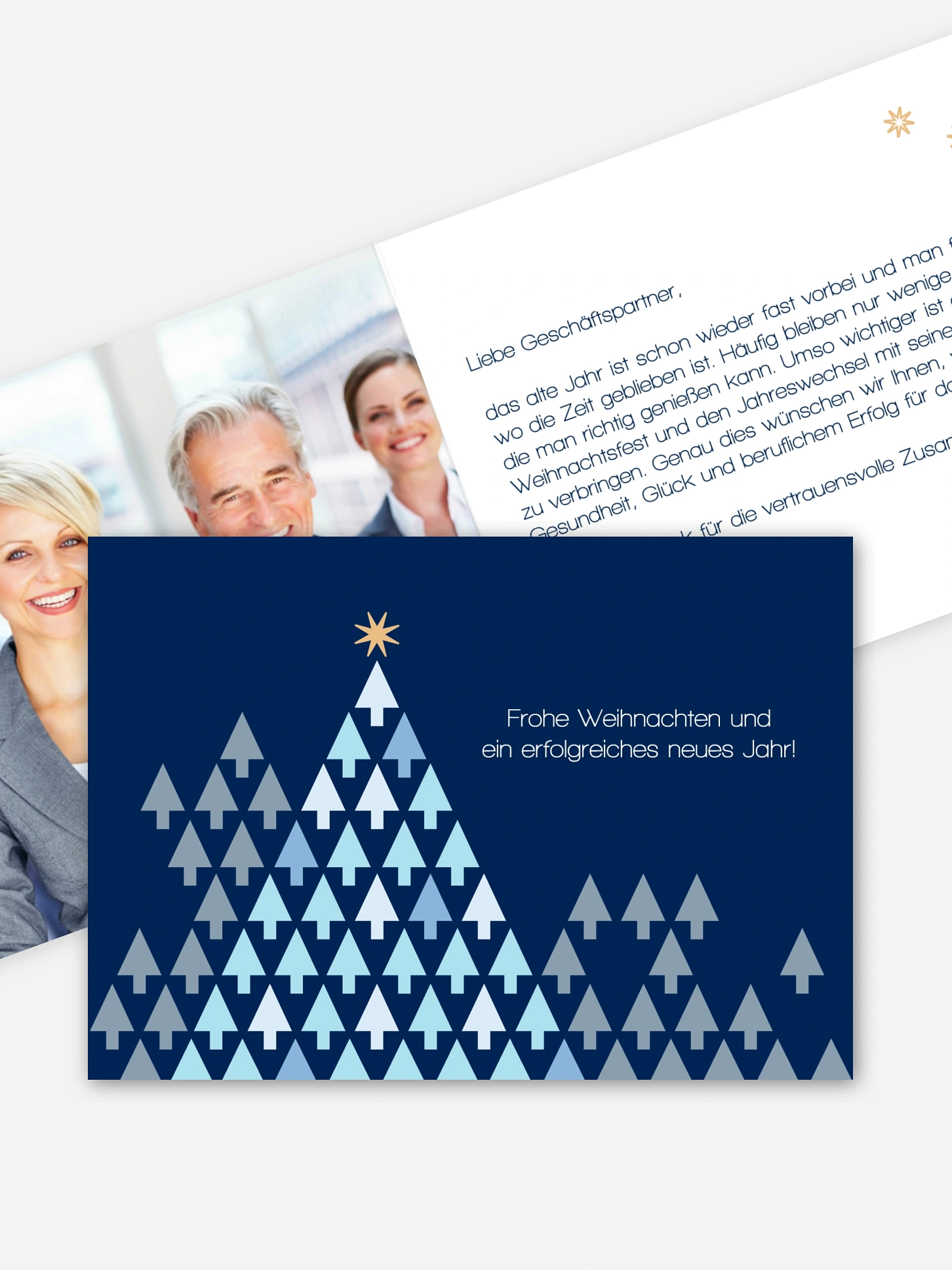 Geschäftliche Weihnachtskarte Erfolgsgeschichte