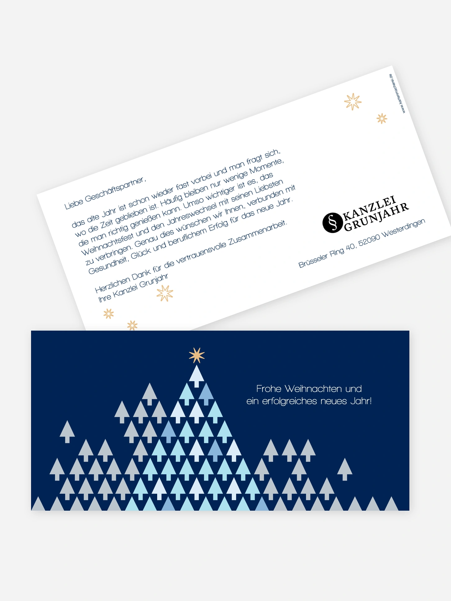 Geschäftliche Weihnachtskarte Erfolgsgeschichte