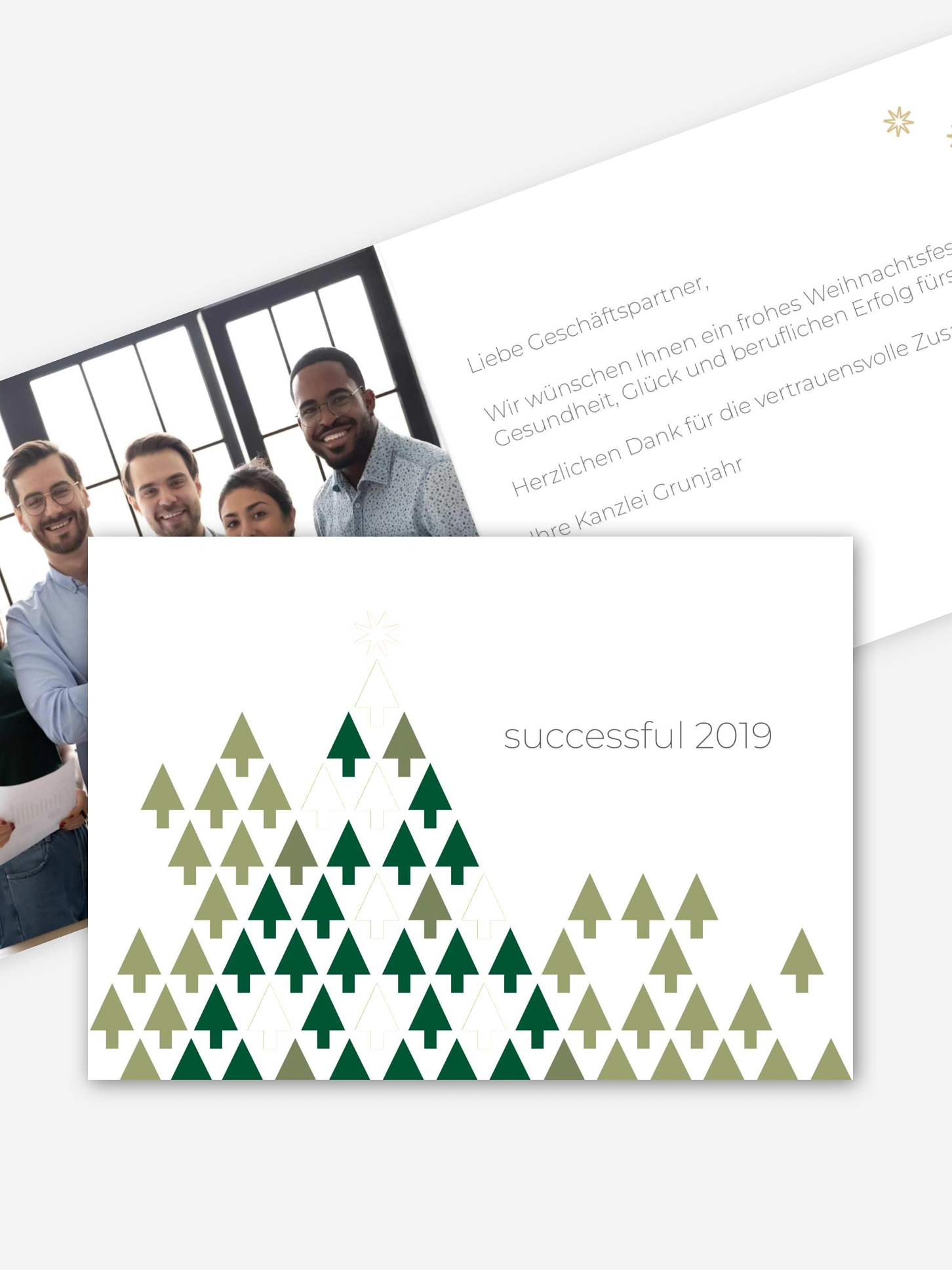 Geschäftliche Weihnachtskarte Erfolgsgeschichte