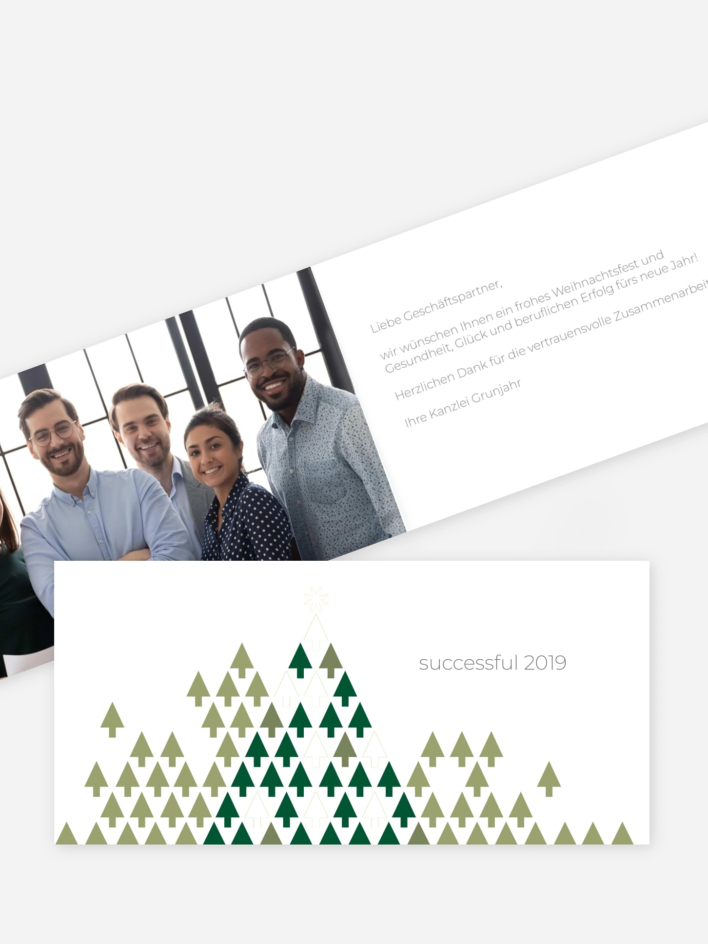 Geschäftliche Weihnachtskarte Erfolgsgeschichte