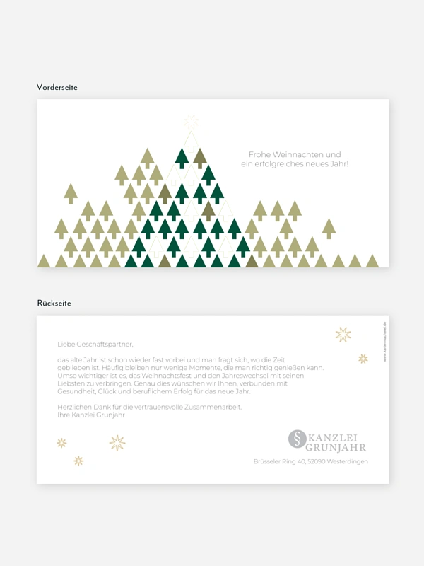 Geschäftliche Weihnachtskarte Erfolgsgeschichte