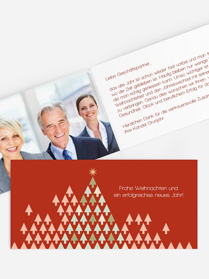 Geschäftliche Weihnachtskarte Erfolgsgeschichte