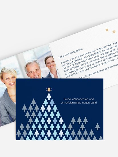 Geschäftliche Weihnachtskarte Erfolgsgeschichte