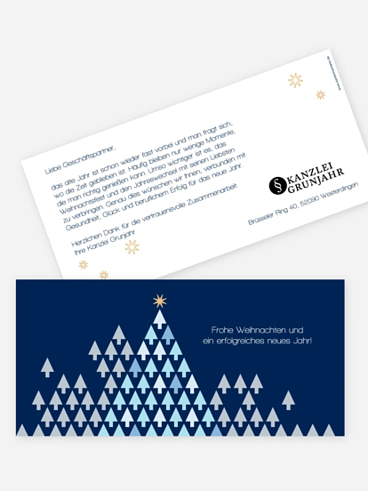Geschäftliche Weihnachtskarte Erfolgsgeschichte