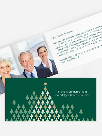 Geschäftliche Weihnachtskarte Erfolgsgeschichte