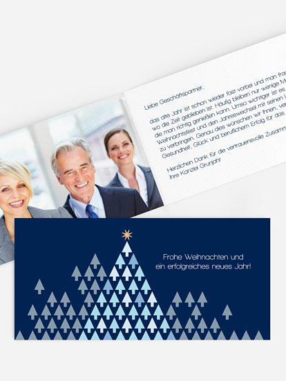 Geschäftliche Weihnachtskarte Erfolgsgeschichte