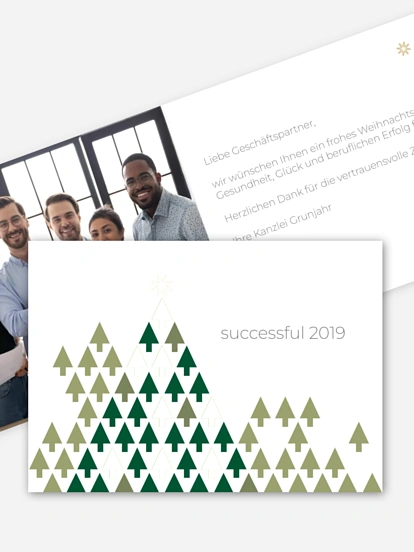 Geschäftliche Weihnachtskarte Erfolgsgeschichte
