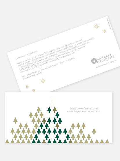 Geschäftliche Weihnachtskarte Erfolgsgeschichte
