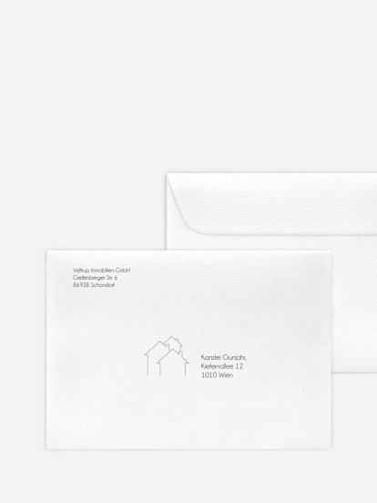 Bedruckte Umschläge geschäftl. Weihnachten Guten Rutsch