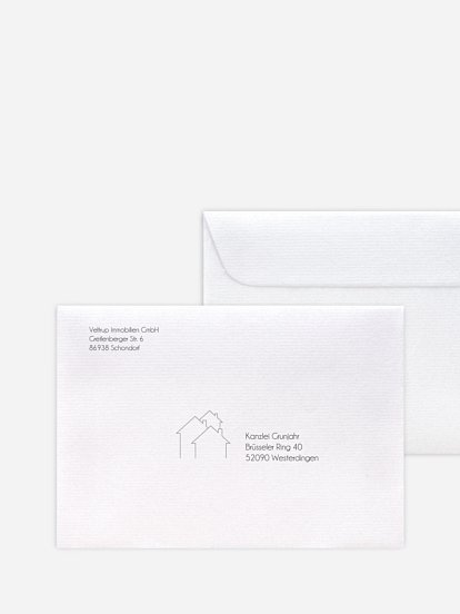 Bedruckte Umschläge geschäftl. Weihnachten Guten Rutsch