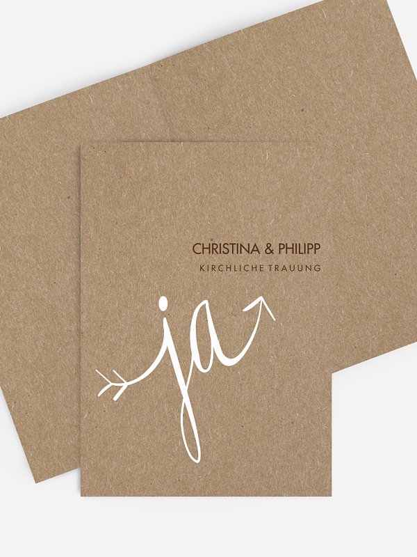Kirchenheft Hochzeit Liebespfeil Kraftpapier