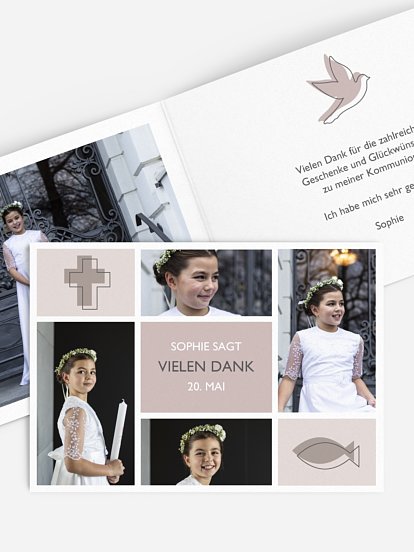 Danksagung Kommunion Sinnbild