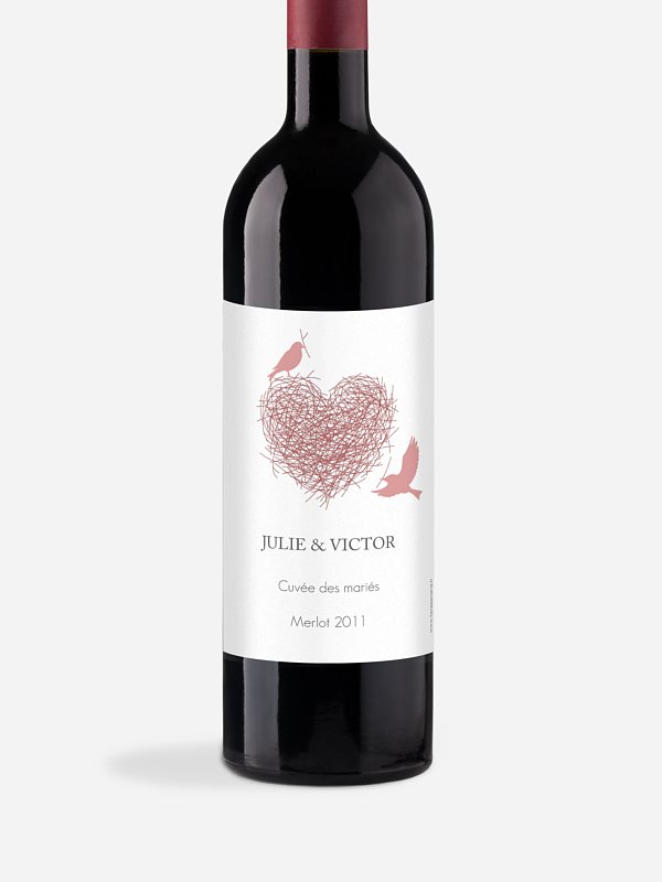 Étiquette bouteille Amour poétique