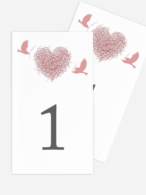 Numéro de table mariage Amour poétique