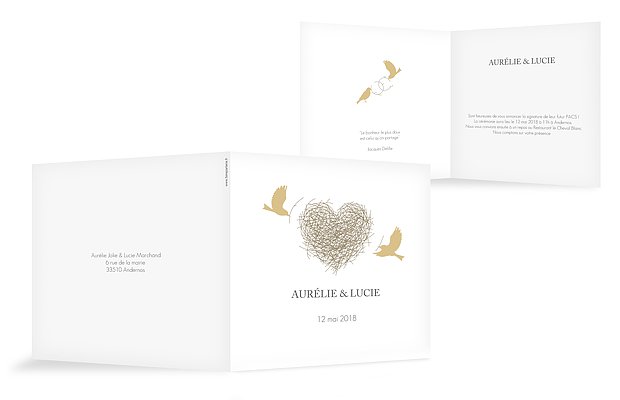 Faire-part PACS Amour poètique