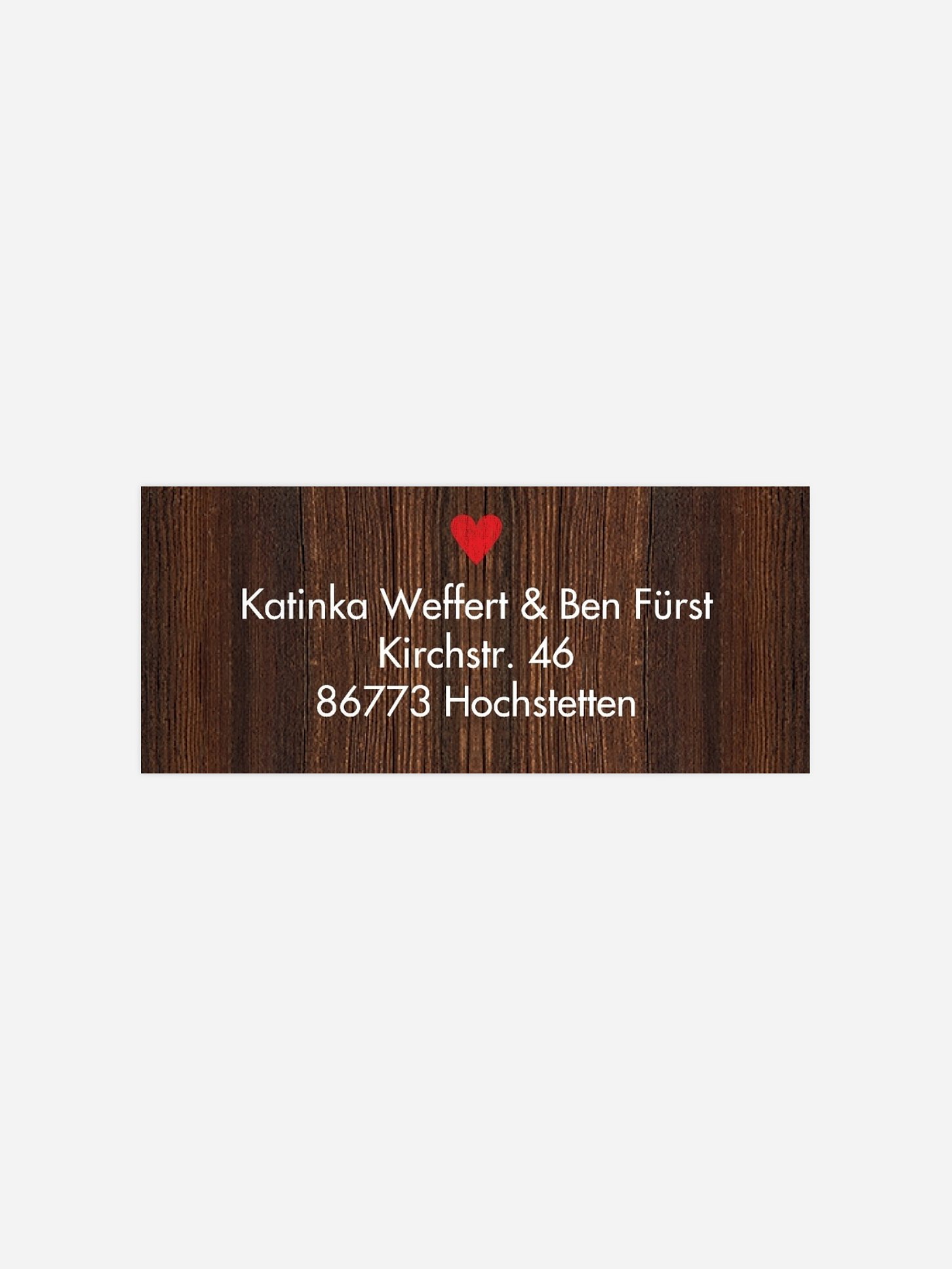 Absenderaufkleber Hochzeit Wilde Ehe