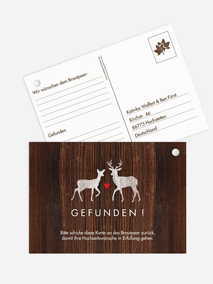 Hochzeitseinladung "Wilde Ehe"