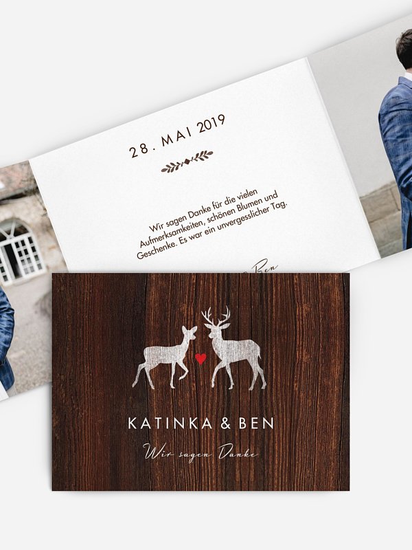 Dankeskarte Hochzeit Wilde Ehe