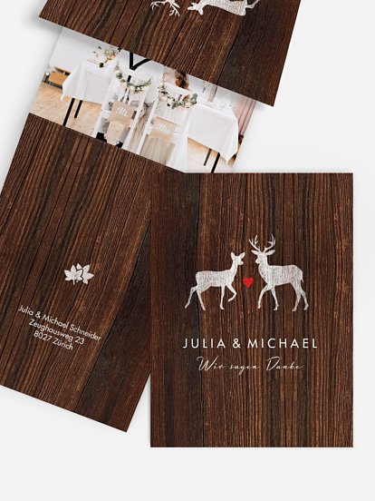 Dankeskarte Hochzeit Wilde Ehe