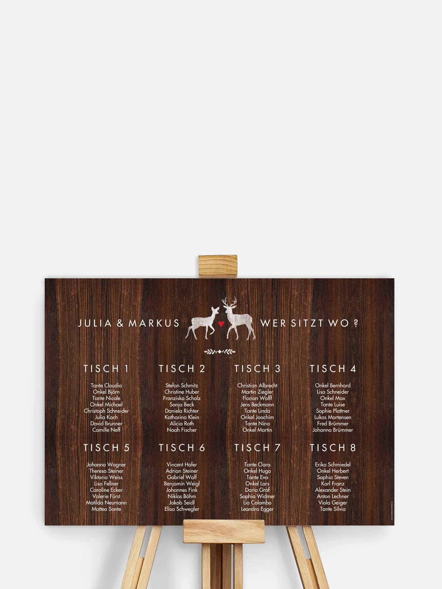 Sitzplan Plakat Wilde Ehe